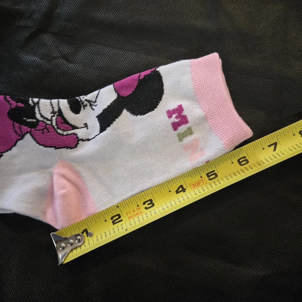 🍒🍒 Pink and White Minnie Mouse Crew Socks